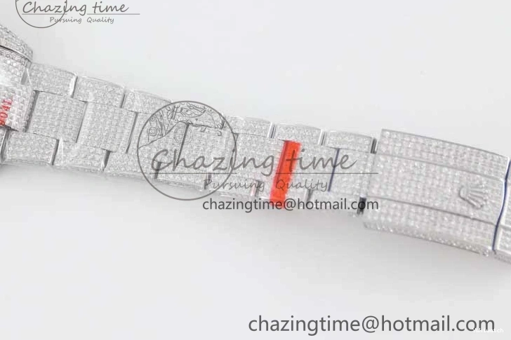 TWF Dial Edition Full Markers SS 1:1 Blue on Best A2824 Bracelet Stick Datejust Diamonds 41 0210